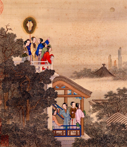 （示意 圖片：[清]陳枚繪《月曼清游圖》）